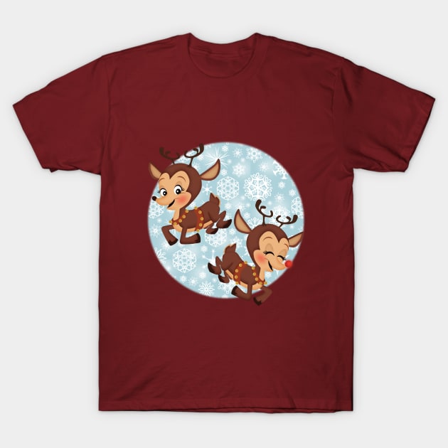 reindeer playing T-Shirt by richhwalsh